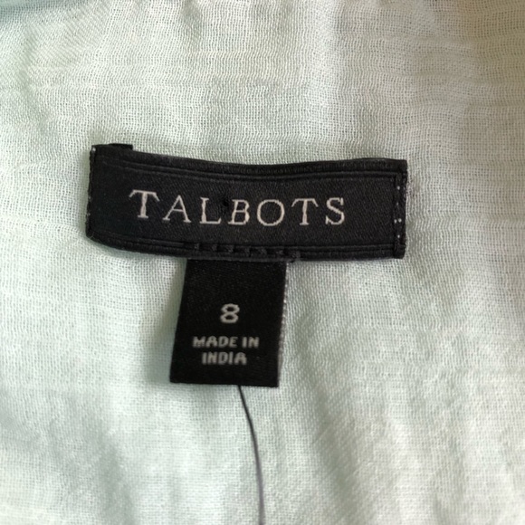 Talbots Pale Green Gossamer Thin Cotton Top - Picture 10 of 13